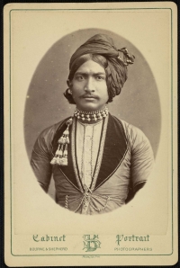 Portrait of His Highness Shri Sawai Maharaja Sir MANGAL SINGHJI Virendra Shiromani Dev, Maharao Raja of Alwar 1874/1892, Portrait by Royal Collection Trust London, England.