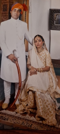 Raja Dr. Sanjay Singh with his wife Rani Dr. Ameeta Singh