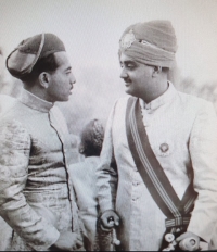 Colonel Maharana Bhagwat Singh Ji Mewar with Colonel Dr Maharaja Karni Singh Ji