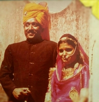 Thakur Saheb Shivraj Singh ji Dangarthal with his wife Thakurani Saheba Dashrath Kumari ji of Khimada Ranawatan