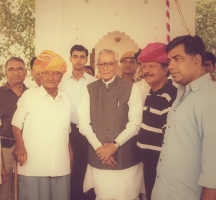 Thakur Sahab Rughnath Singh Ji Dhamli, Thakur Sahab Bhairon Singh Ji Shekhawat (Former Vice President of India), Thakur Sahab Inder Singh Ji Dhamli and Thakur Pushpendra Singh Ji Bijapur