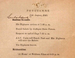 Invitation for Independence Day Celebrations held on 15th August 1948