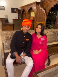 Rajkumar Brijraj Singh with his sister Baiji Lal Vishwani Kumari, children of Maharaj Shri Ghanshyam Singhji Saheb