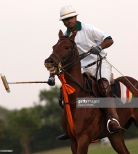 Yuvraj Sahib Maharajkumar Shivraj Singh Prince of Jodhpur Playing a polo game