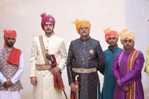 Raja Sahab Yogeshwar Raj Singh Ji and Yuvraj Sahab Maikaleshwar Raj Singh Ji at Kawardha Royal Dassehra Festival (Kawardha)