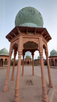 Cenotaph, Raja Ka Bagh, cenotaph of the Chauhan ruler of Mainpuri, Maharaja Shivmangal Singh Deo Bahadur and other former Chauhan Rajput rulers