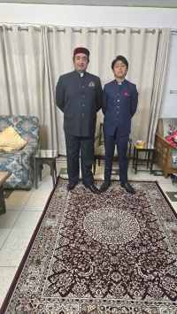 Maharajkumar Vishwa Pratap Singh with son Vrishdhwaj Singh
