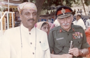 Rawat Manohar Singh Ji with Indian Field Marshal Sam Manekshaw